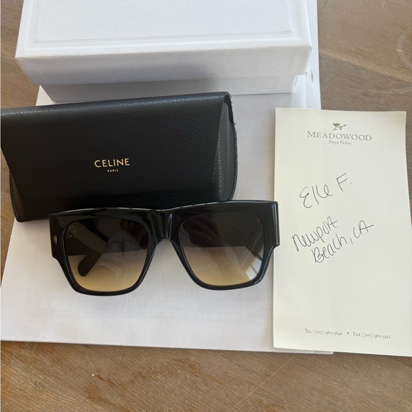 Celine Black Square Sunglasses - Picture 1 of 6